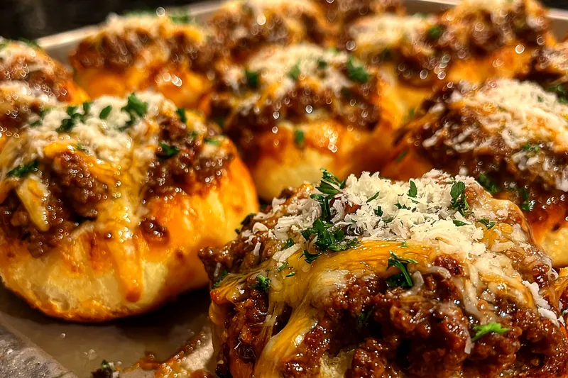 Fresh ingredients for Cheesy Garlic Beef Buns