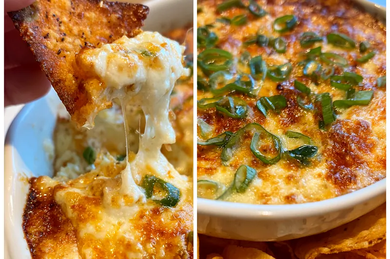 Fresh ingredients for Cheesy Scallion Dip Delight