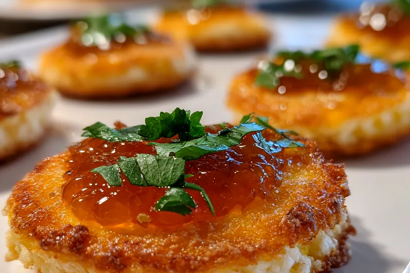 Ingredients laid out for Spicy Cheesy Thumbprint Bites including flour, cheese, hot sauce, and spices.