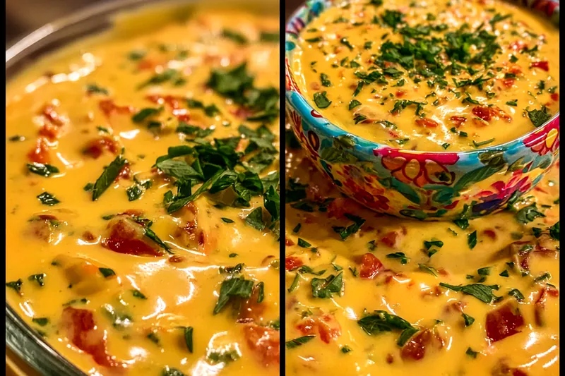 Cooking process for Cheesy Tomato Herb Dip