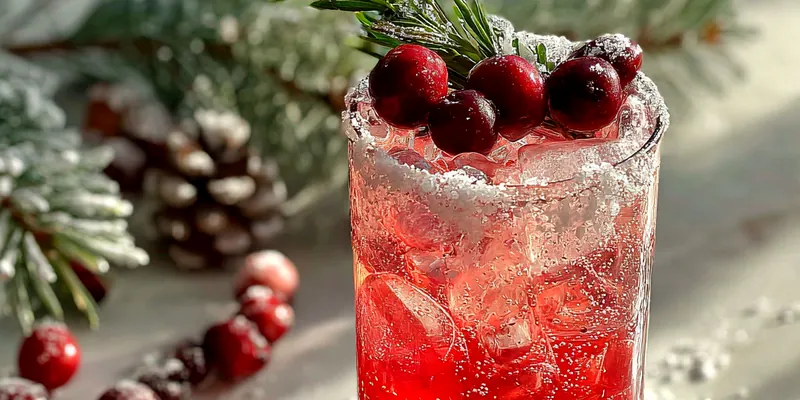 Festive Cherry Fizz Mocktail