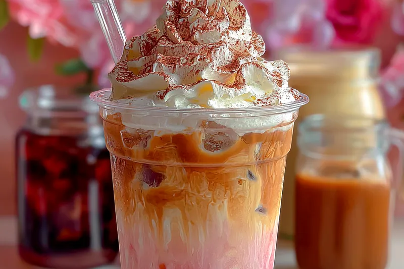 Fresh ingredients for Cherry Vanilla Iced Latte