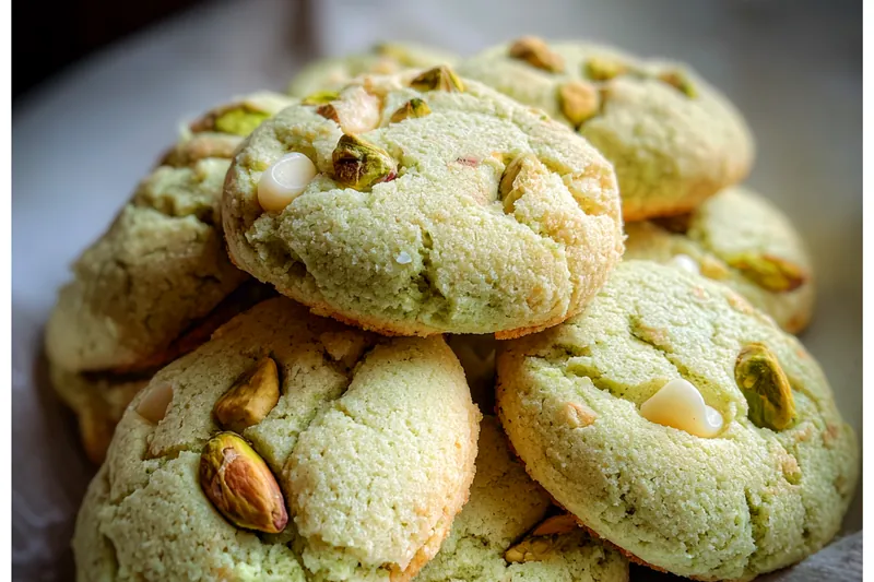 Fresh ingredients for Chewy Pistachio Cookies