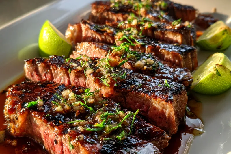 Cooking process for Chili Lime Grilled Steak
