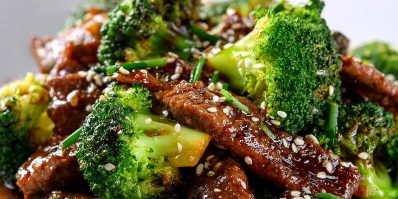 Delicious Chinese Beef and Broccoli served on a plate