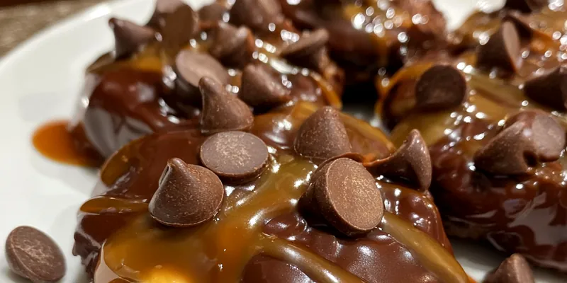 Delicious Chocolate Caramel Chip Bites served on a plate