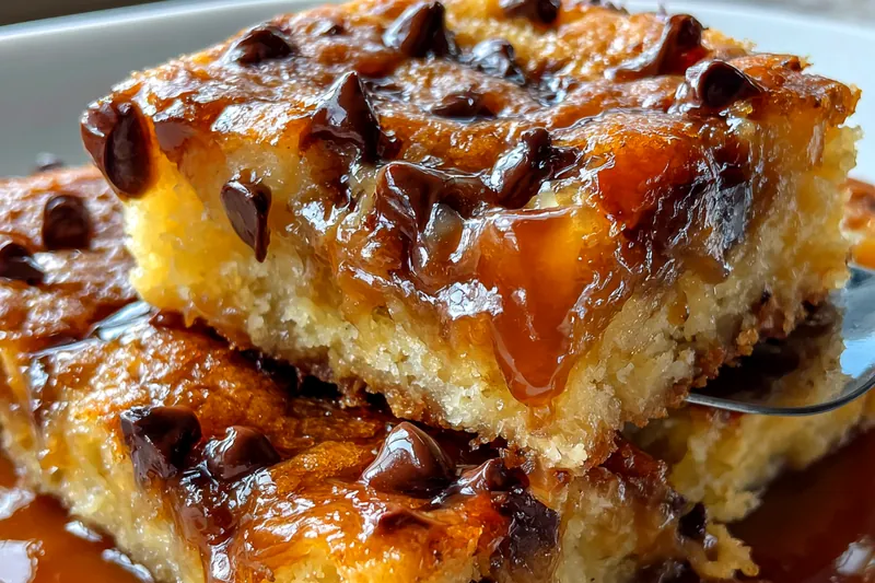 Cooking process for Chocolate Caramel Cookie Bars