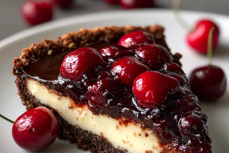 Cooking process for Chocolate Cherry Cream Pie