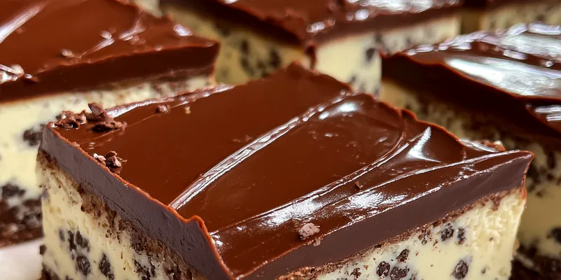 Delicious Chocolate Chip Cheesecake Bars served on a plate