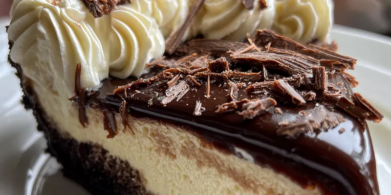 Delicious Chocolate Cream Layered Dessert served on a plate