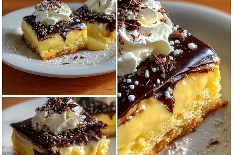 Cooking process for Chocolate Custard Layered Cake