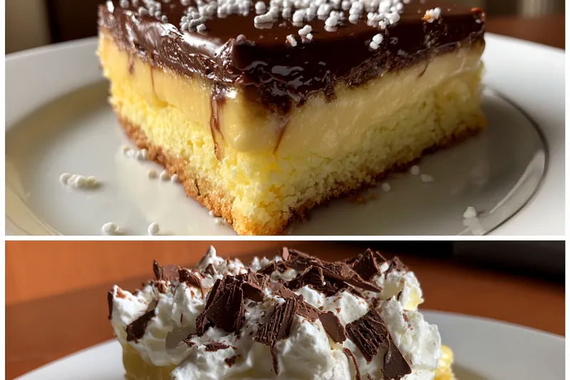 Fresh ingredients for Chocolate Custard Layered Cake