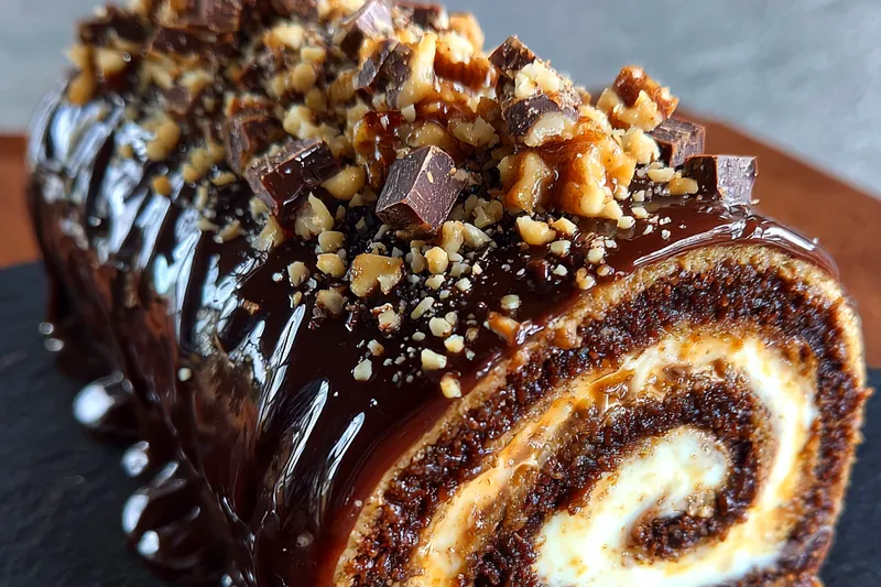 Fresh ingredients for Chocolate Peanut Butter Roll