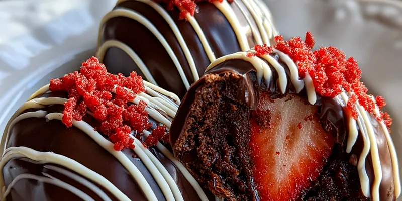 Delicious Chocolate Strawberry Truffle Bites served on a plate