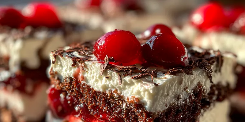 Christmas Black Forest Trifle in a glass dish