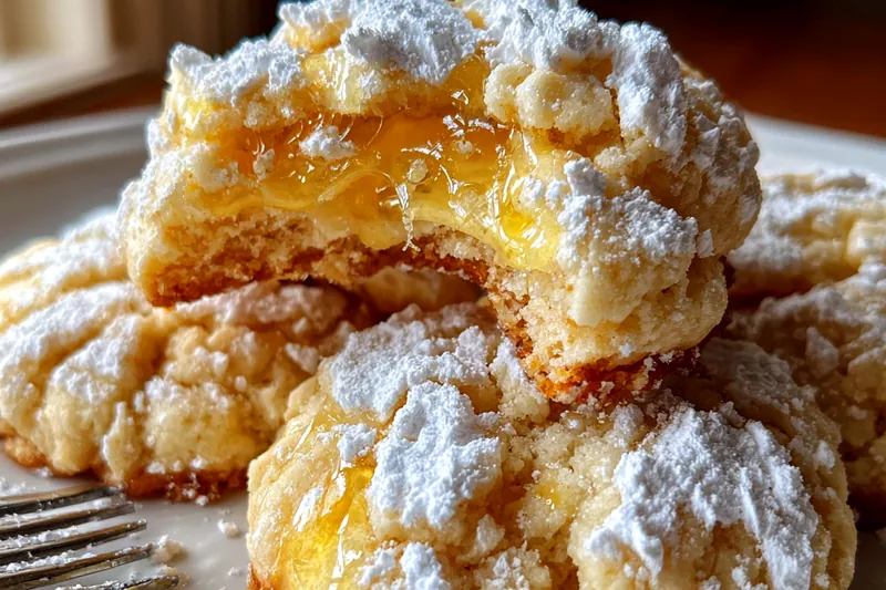 Ingredients for Christmas Gooey Butter Cookies laid out on a counter