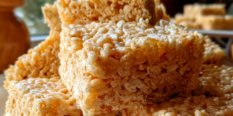 Delicious Christmas Rice Crispy Treats decorated for the holidays