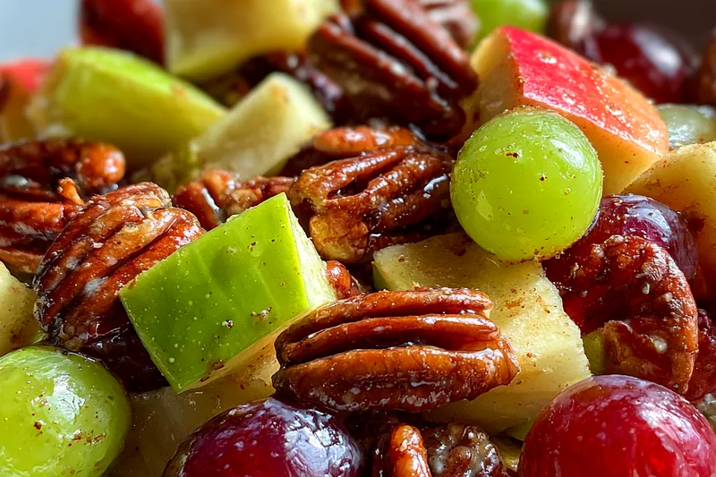 Fresh ingredients for Cinnamon Apple Grape Salad