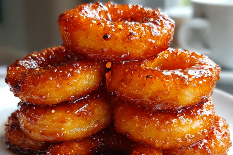 Cooking process for Cinnamon Glazed Apple Rings