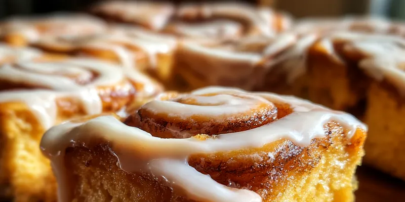 Delicious Cinnamon Iced Swirl Squares served on a plate