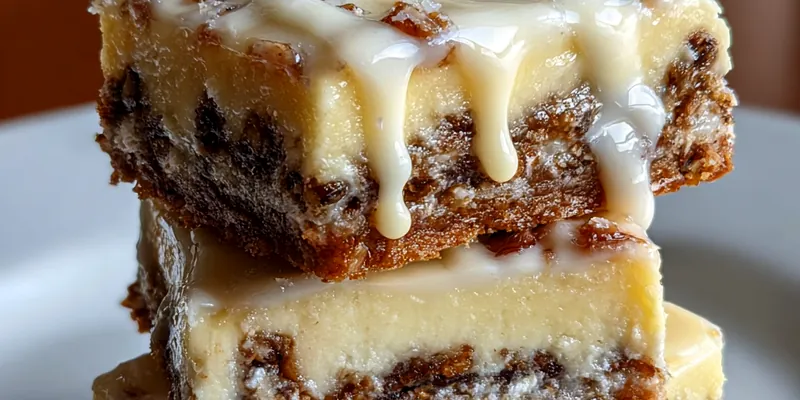 Delicious Cinnamon Layered Bars served on a plate