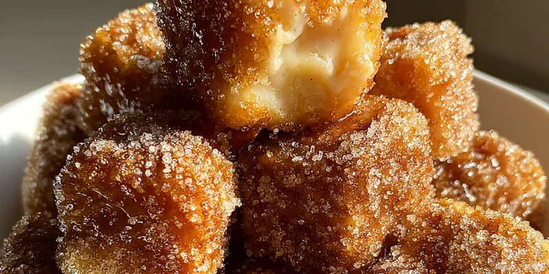 Delicious Cinnamon Sugar Churro Bites served on a plate