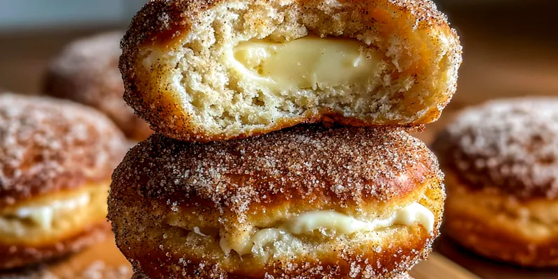 Delicious Cinnamon Sugar Cream Pastries served on a plate