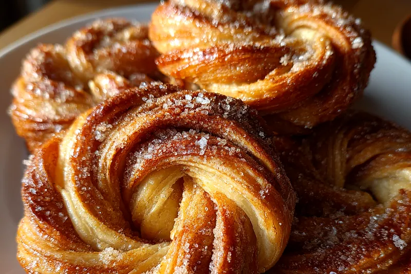 Cooking process for Cinnamon Sugar Pastry Twists