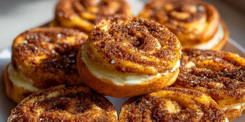 Delicious Cinnamon Swirl Cheesecake Cookies served on a plate