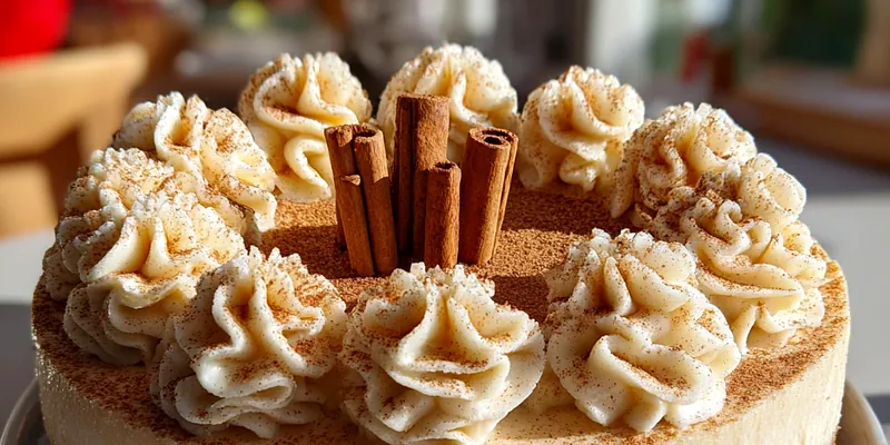 Delicious Cinnamon Swirl Cheesecake Delight served on a plate