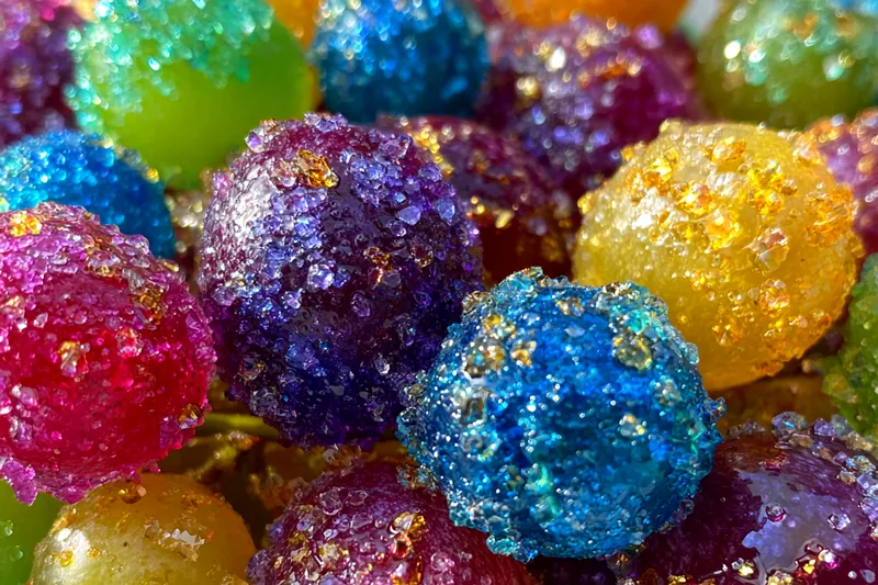 Cooking process for Colorful Candied Grapes Treat