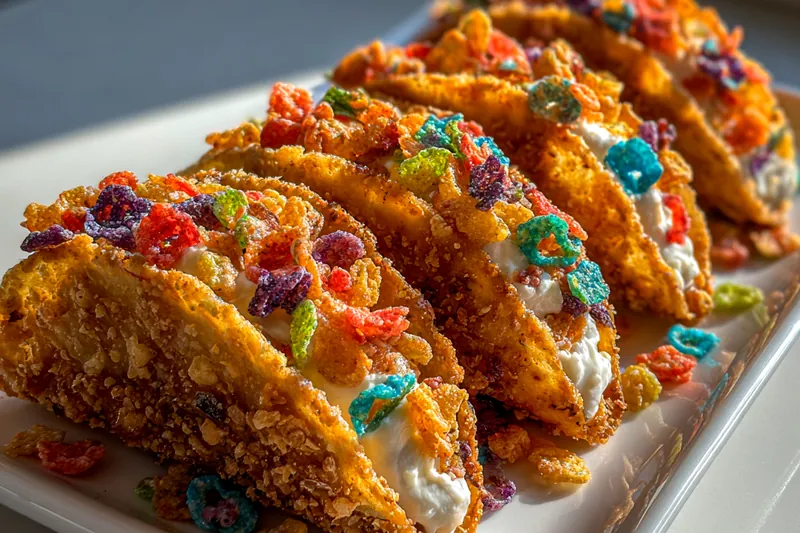 Cooking process for Colorful Cheesecake Tacos