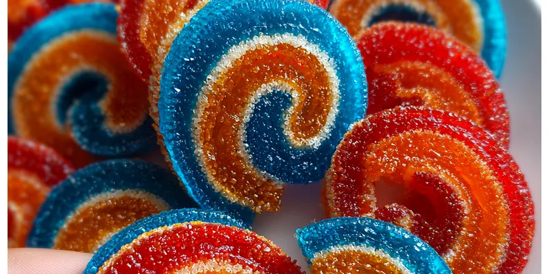 Colorful Jello Spiral Treats