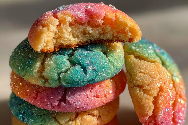 Cooking process for Colorful Rainbow Sugar Cookies