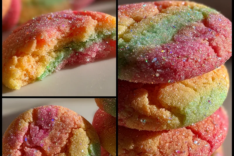 Fresh ingredients for Colorful Rainbow Sugar Cookies