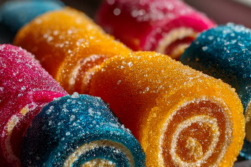 Cooking process for Colorful Sugary Fruit Rolls