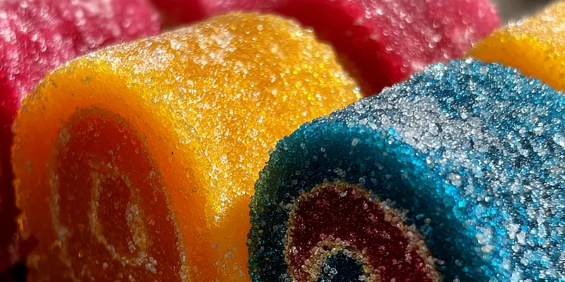 Colorful Sugary Fruit Rolls