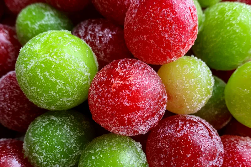 Cooking process for Colorful Sugary Grapes Treat