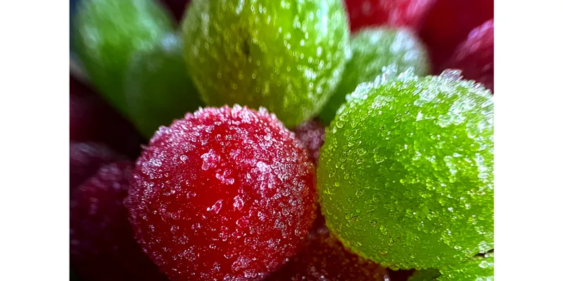 Colorful Sugary Grapes Treat