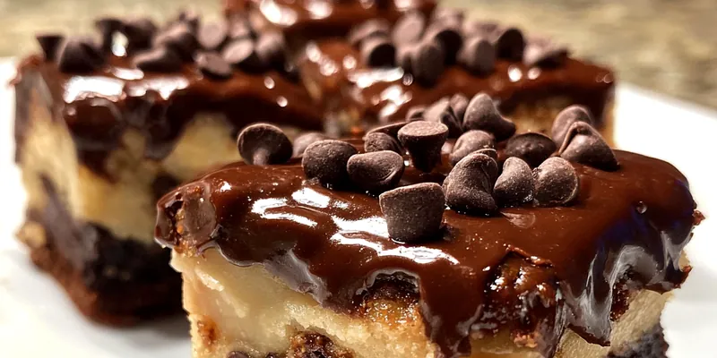 Deliciously baked Cookie Dough Brownie Bites served on a rustic wooden table.