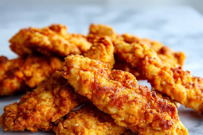 Fresh ingredients for Crack Chicken Tenders including chicken and seasonings