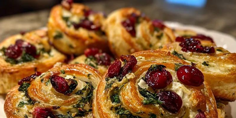 Cranberry Feta Pinwheels