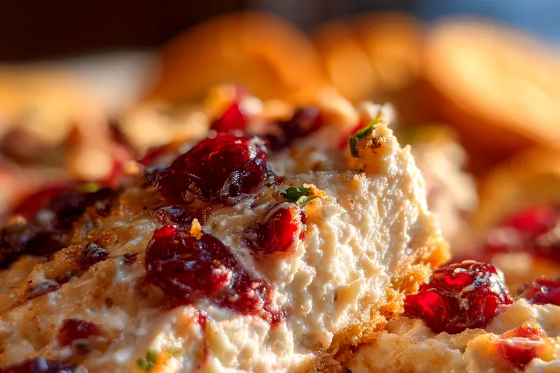 Mixing the ingredients for Cranberry Jalapeño Dip