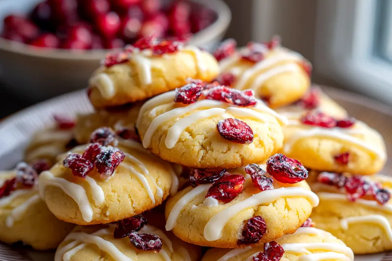 Cooking process for Cranberry Lemon Drizzle Cookies