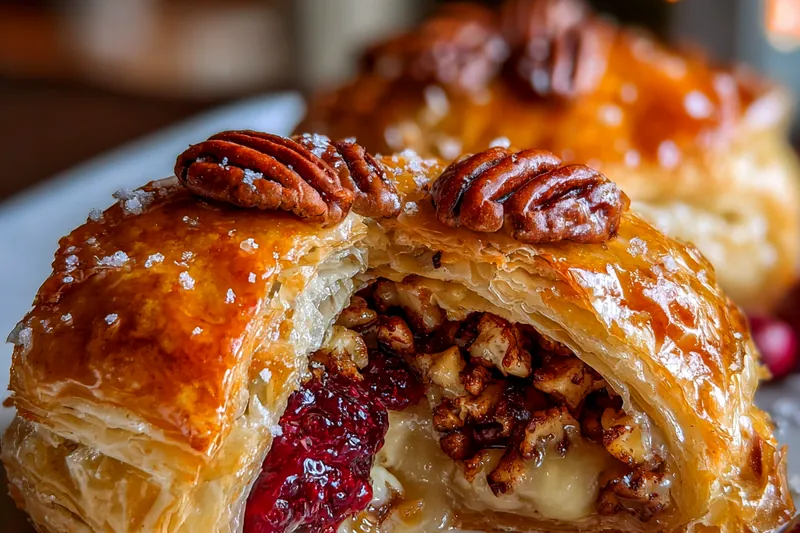 Chef mixing the ingredients for Cranberry Pecan Cheese Delight with care.