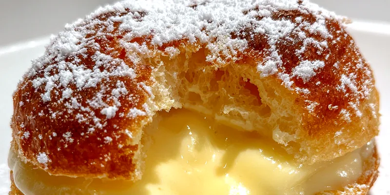Delicious Cream-Filled Sugar Pastries served on a plate