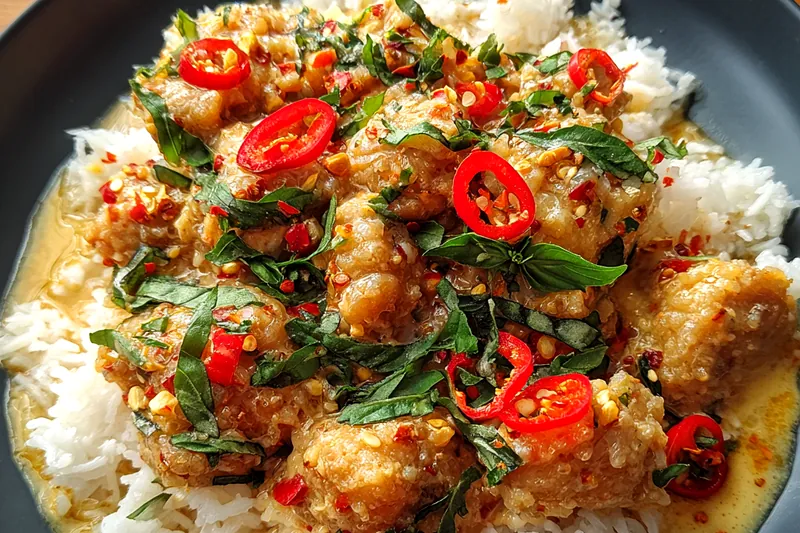 Fresh ingredients for Creamy Basil Chicken Delight