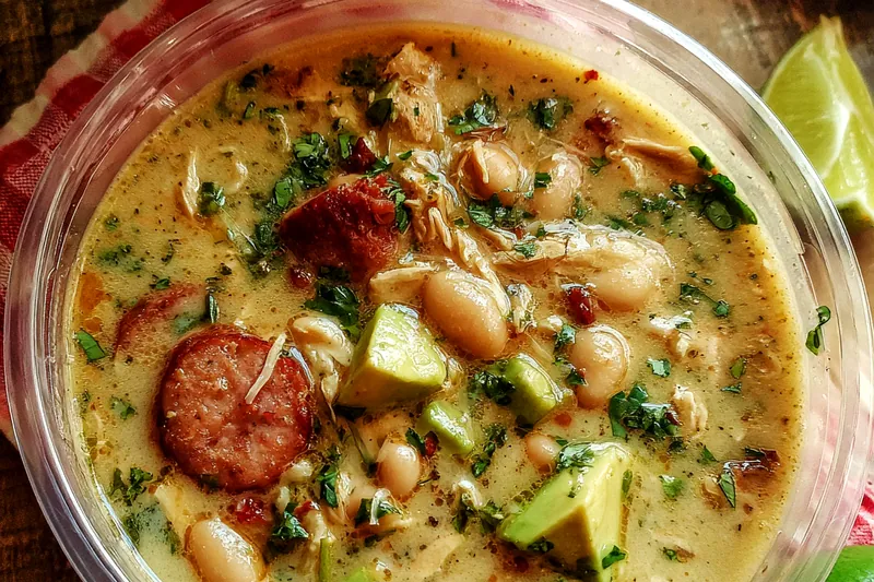 Fresh ingredients for Creamy Bean Chicken Soup