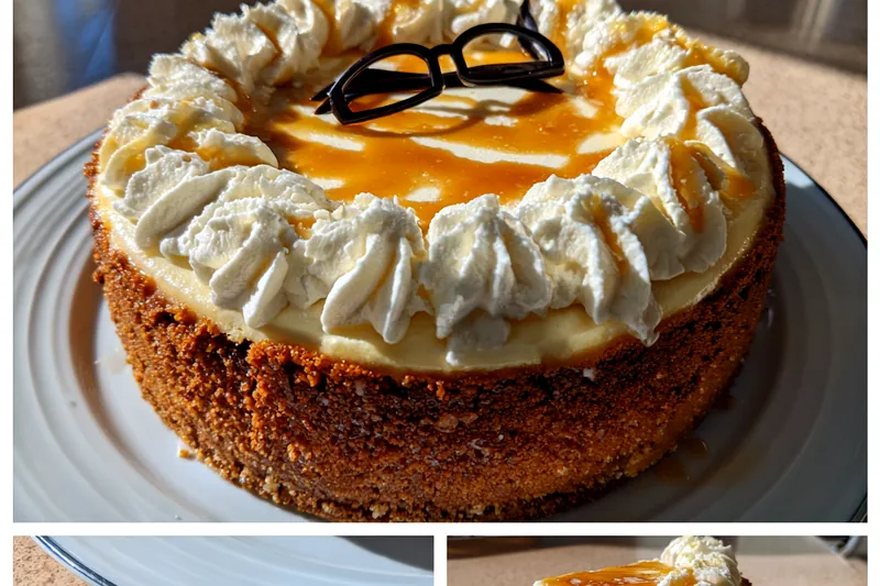 Fresh ingredients for Creamy Caramel Cheesecake