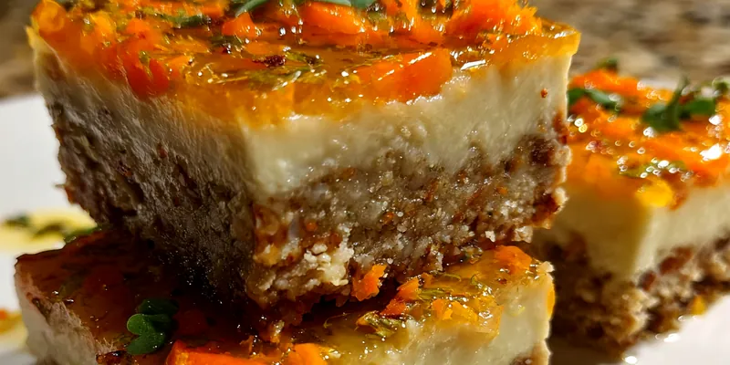 Delicious Creamy Carrot Dessert Bars served on a plate